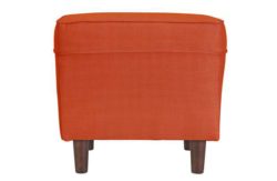 Collection Martha Fabric Footstool - Burnt Orange